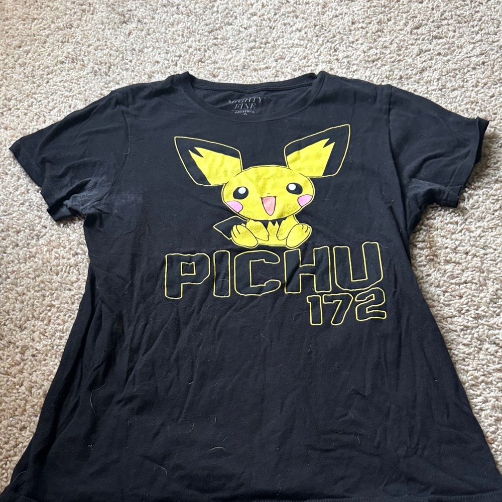 Mighty Fine Pichu Graphic Tee - Black & Yellow